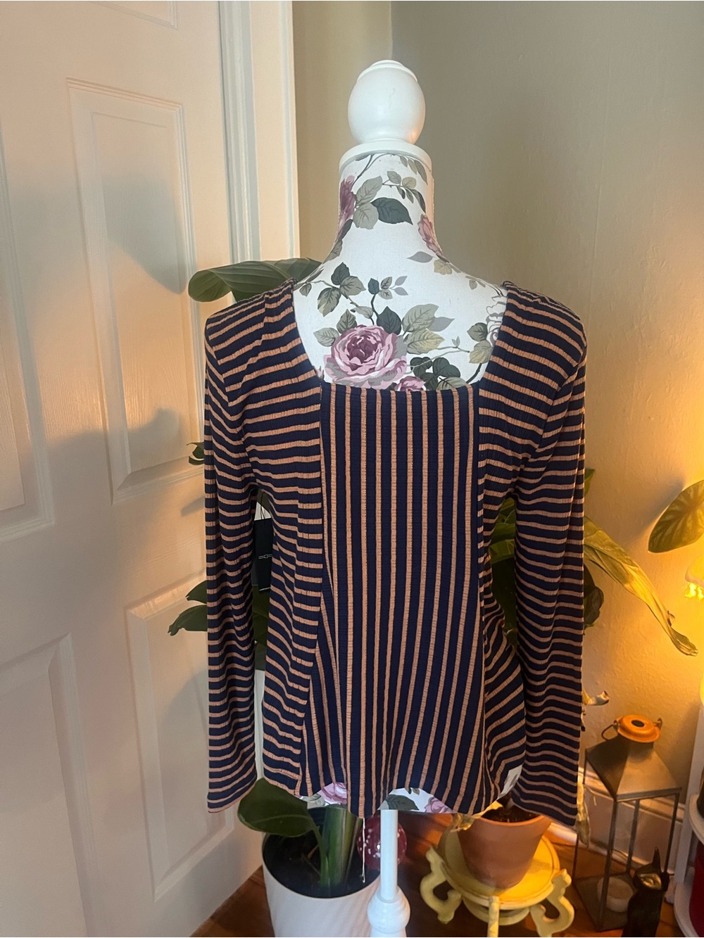 Liverpool Striped Square-Neck Womens Top - Picture 6 of 8